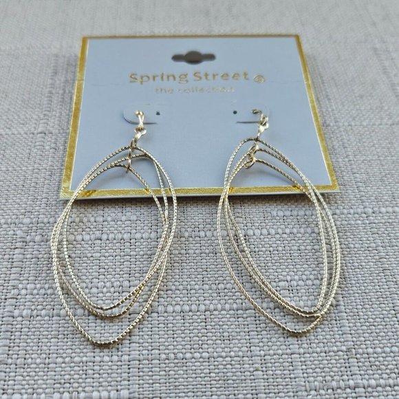 Spring Street The Collection Women Earrings Gold Tone Fashion Jewelry Wired - Picture 1 of 13